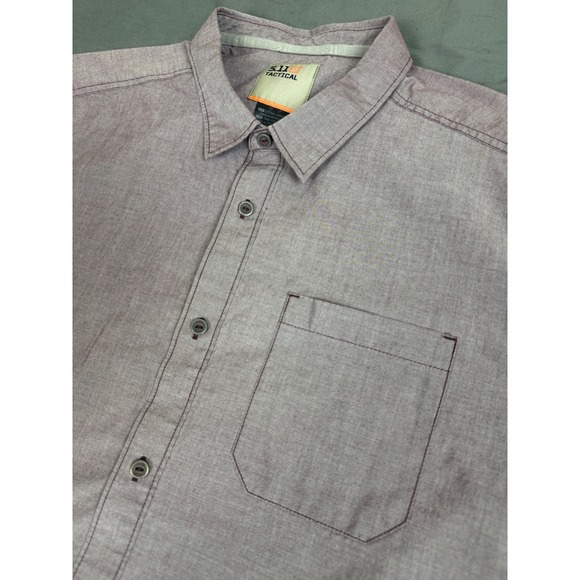 5.11 Tactical Other - 5.11‎ Tactical Carson Short Sleeve Shirt Fig Heather Purple Mens XL 71201-573